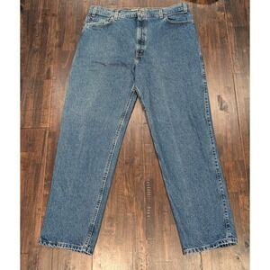 Vintage 90s Levi's 540 Jeans 38x32 Blue Relaxed Straight Leg Denim Orange Tab‎